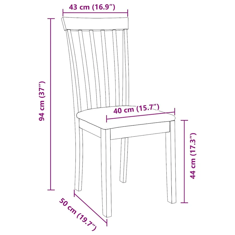 Chaises à manger coussins 2 pcs marron bois massif caoutchouc - 11