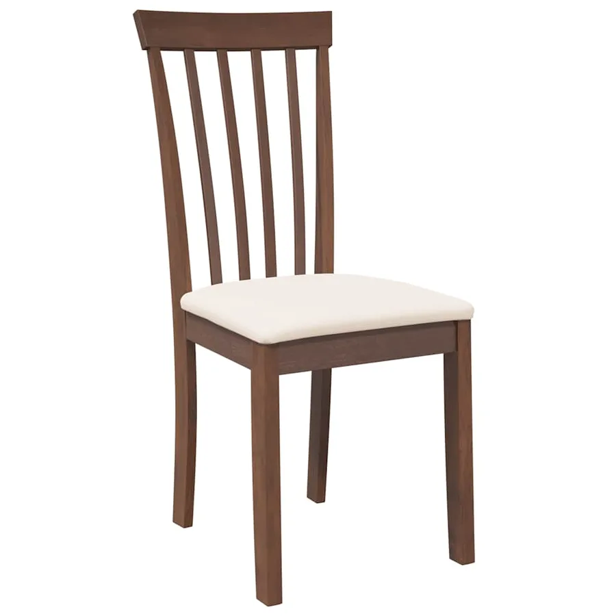 Chaises à manger coussins 2 pcs marron bois massif caoutchouc - 4