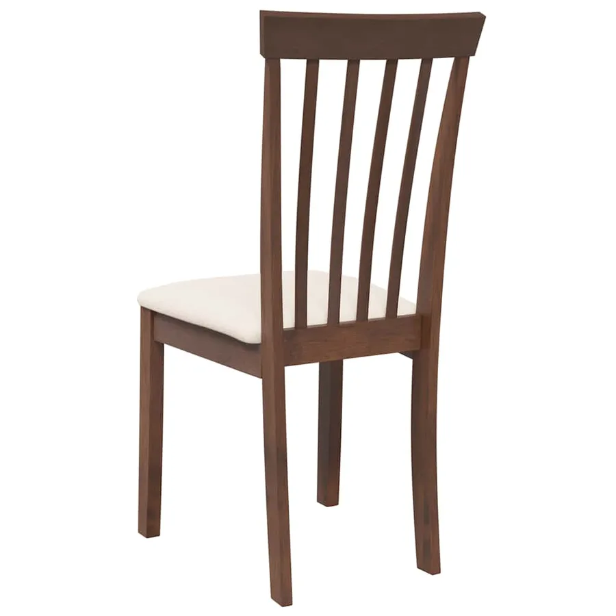Chaises à manger coussins 2 pcs marron bois massif caoutchouc - 7