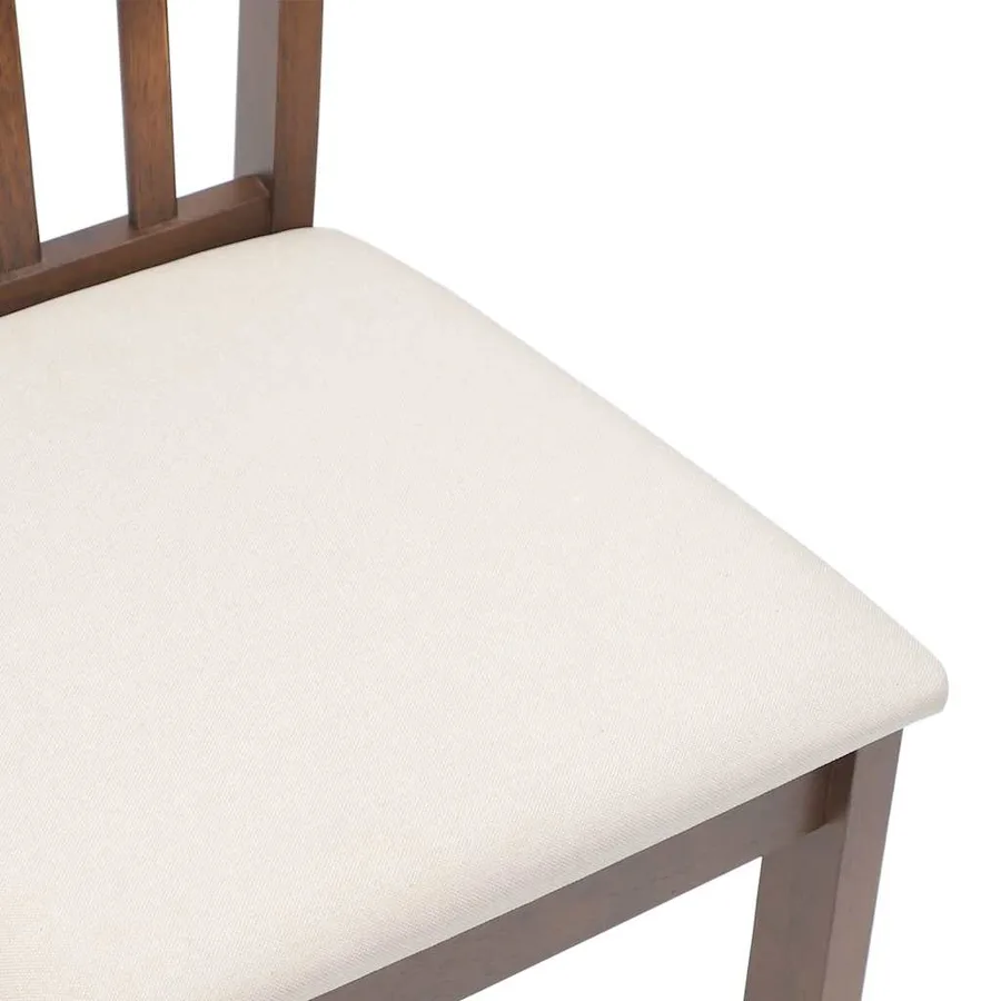 Chaises à manger coussins 2 pcs marron bois massif caoutchouc - 8