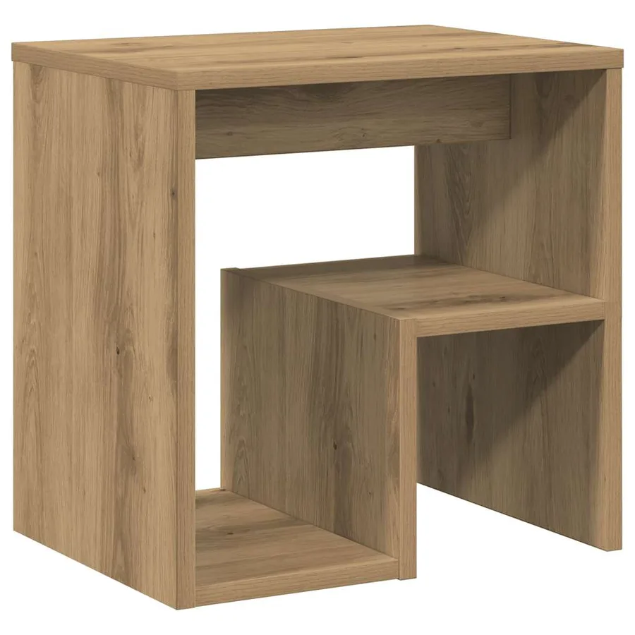 Tables de chevet 2 pcs chêne artisanal bois d'ingénierie - 4