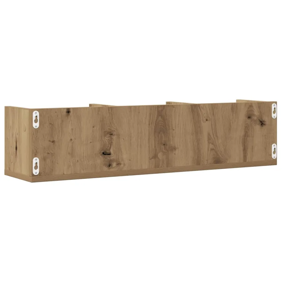Étagère murale à CD chêne artisanal 75x18x18 cm bois ingénierie - 6