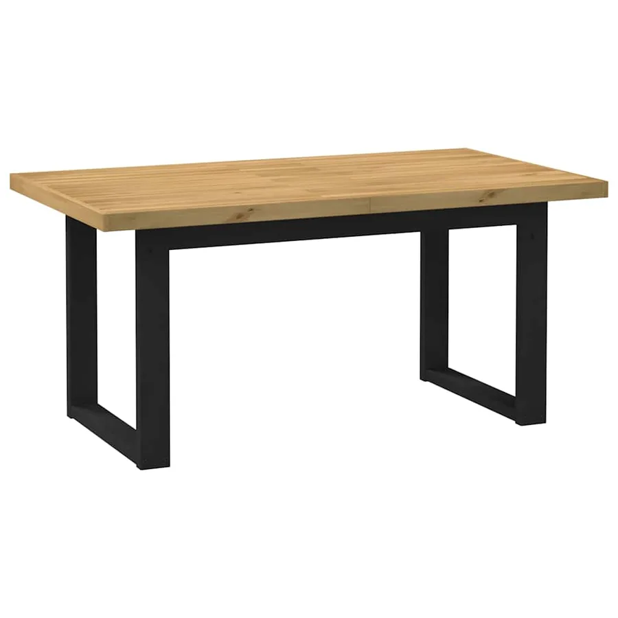 Table à manger NOAIN pieds en forme de U 160x90x75cm massif pin - 5