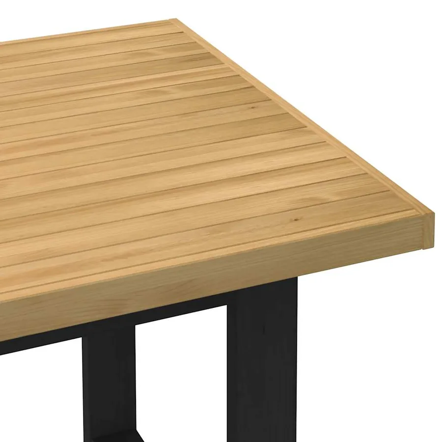 Table à manger NOAIN pieds en forme de U 160x90x75cm massif pin - 6