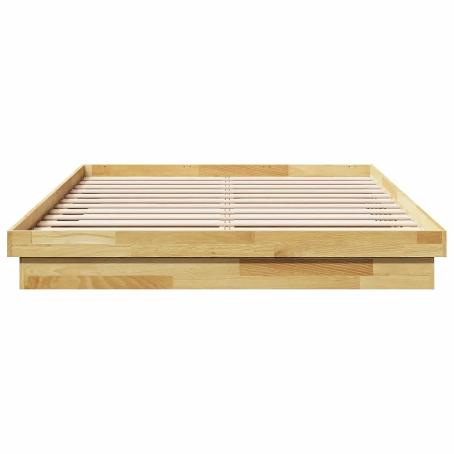 Cadre de lit sans matelas 150x200 cm bois massif de chêne - 6