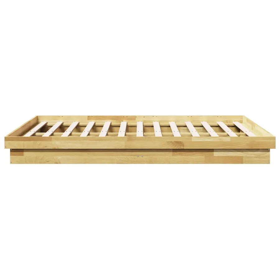 Cadre de lit sans matelas 150x200 cm bois massif de chêne - 7