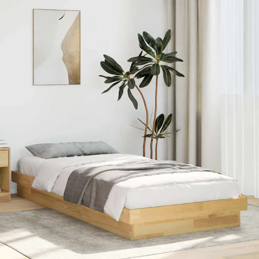 Cadre de lit sans matelas 90x190 cm Bois de chêne massif
