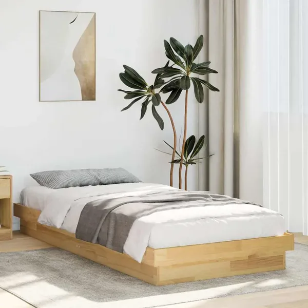 Cadre de lit sans matelas 90x190 cm Bois de chêne massif