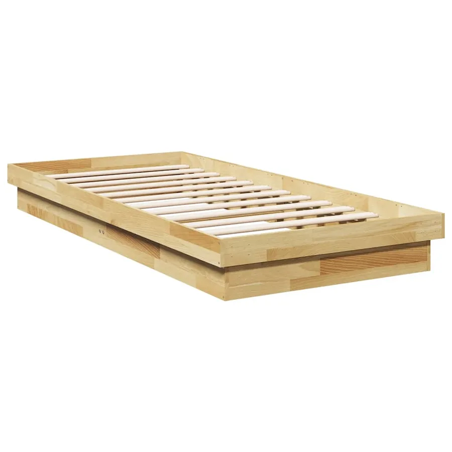 Cadre de lit sans matelas 90x190 cm Bois de chêne massif - 8