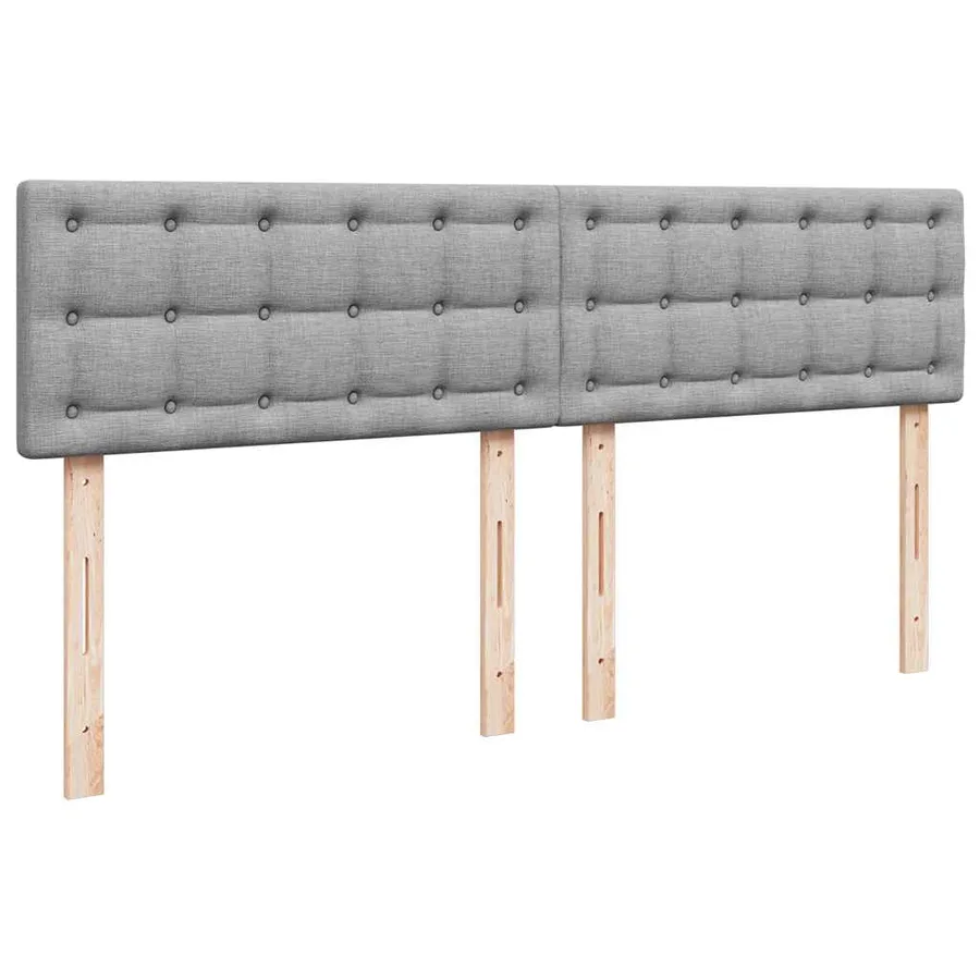 Lit ottoman avec matelas gris clair 160x200 cm tissu - 10