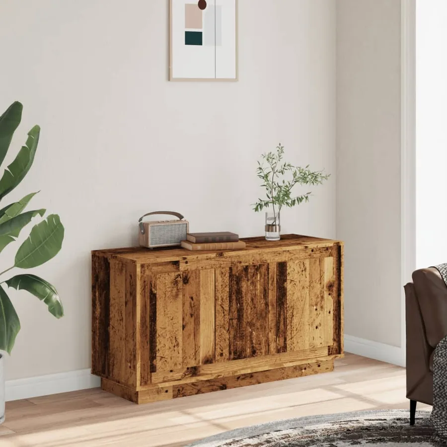 Buffet vieux bois 102x35x55 cm bois d'ingénierie