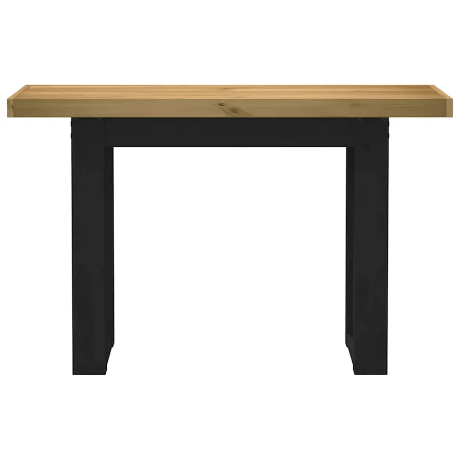 Table console NOAIN pieds en forme de U 120x30x75 cm massif pin - 3