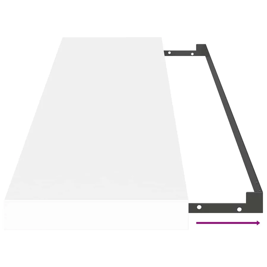 Étagères murales flottantes 2 pcs blanc 90x23,5x3,8 cm MDF - 11