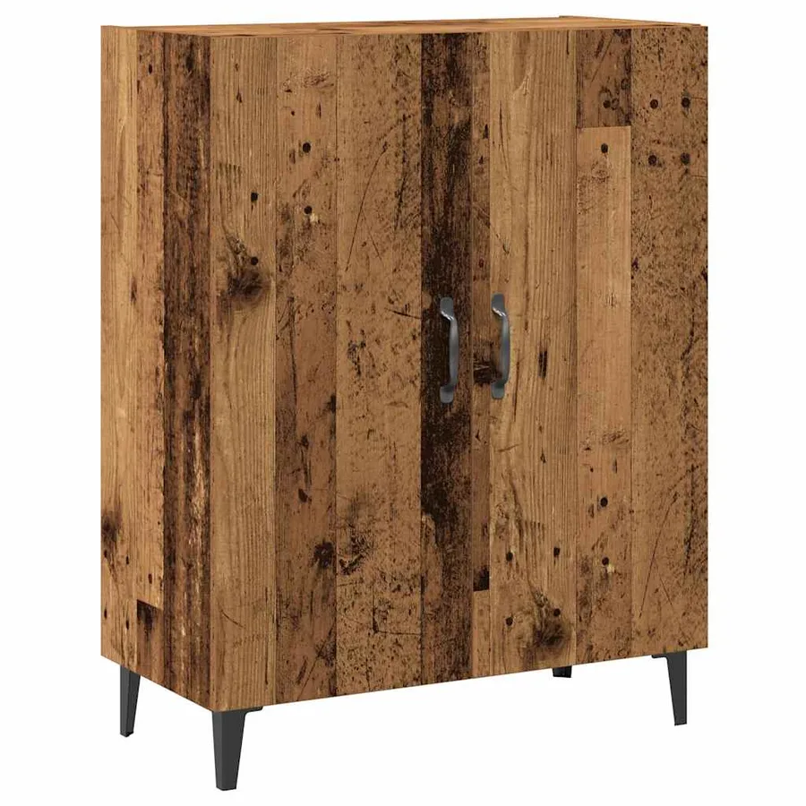 Buffet avec armoire murale vieux bois bois d'ingénierie - 4