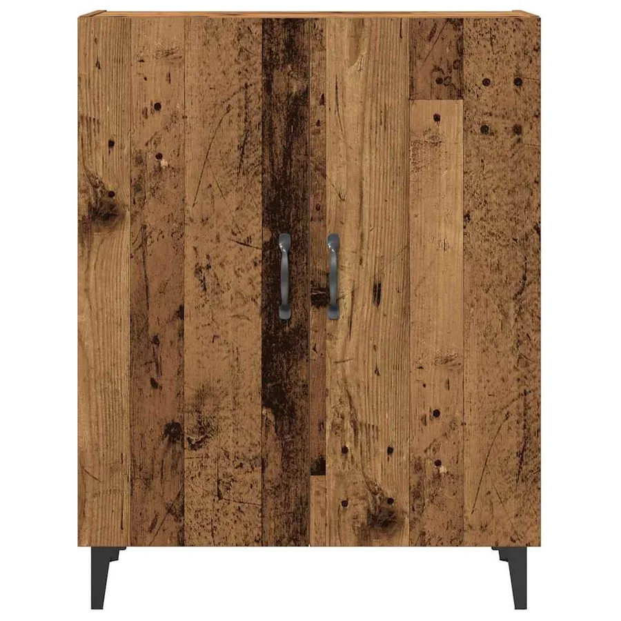 Buffet avec armoire murale vieux bois bois d'ingénierie - 6