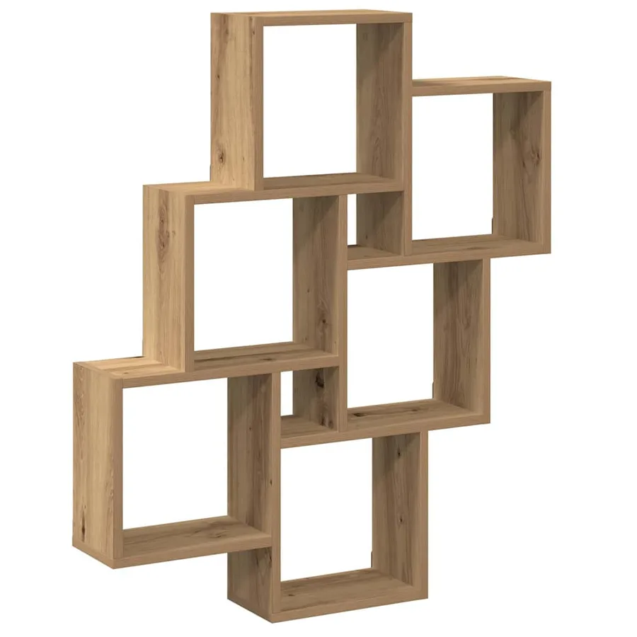 Étagère murale sous forme de cube chêne artisanal 78x15x93 cm - 2