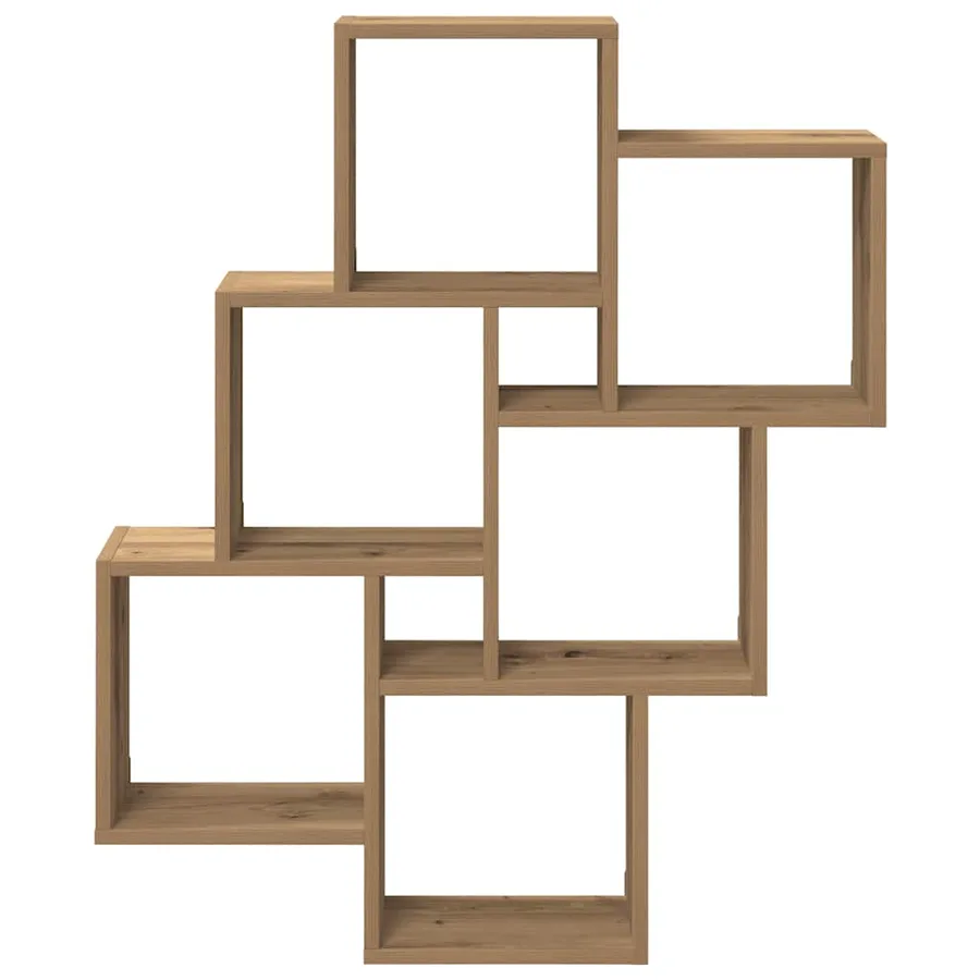 Étagère murale sous forme de cube chêne artisanal 78x15x93 cm - 4
