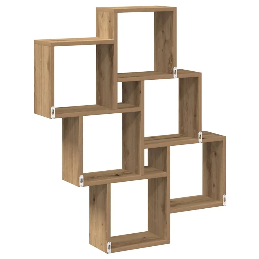 Étagère murale sous forme de cube chêne artisanal 78x15x93 cm - 6