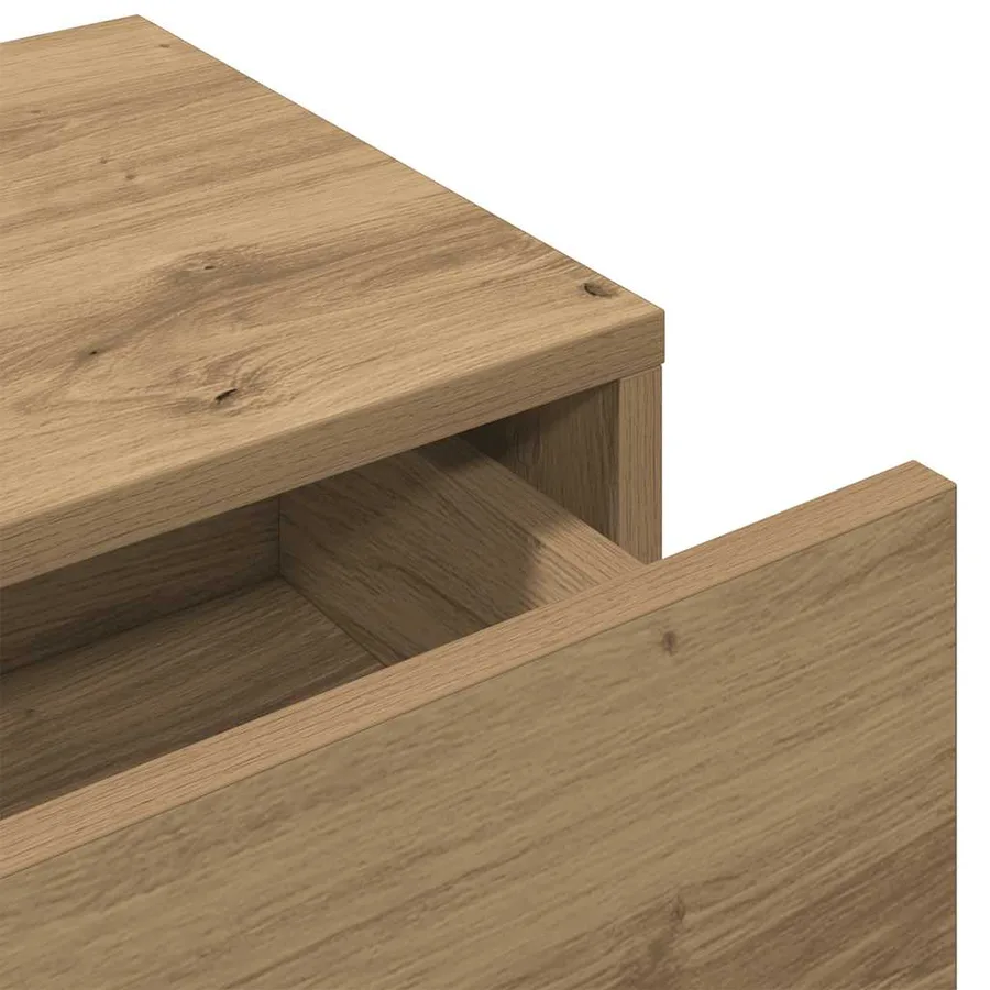 Étagère murale avec tiroirs chêne artisanal bois d'ingénierie - 8