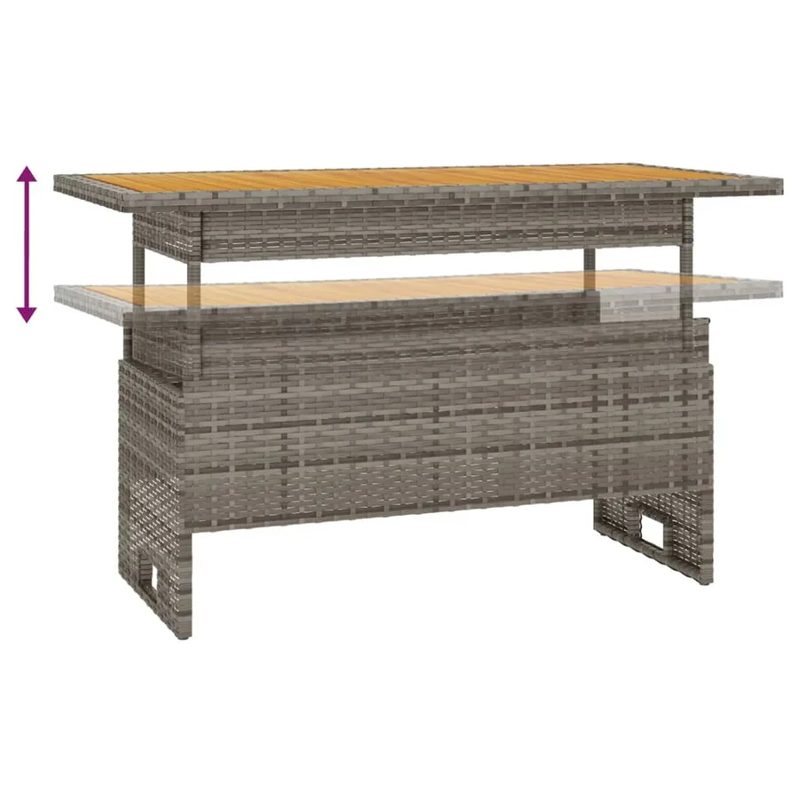 Salon de jardin 3 pcs avec coussins Gris Résine tressée - 11