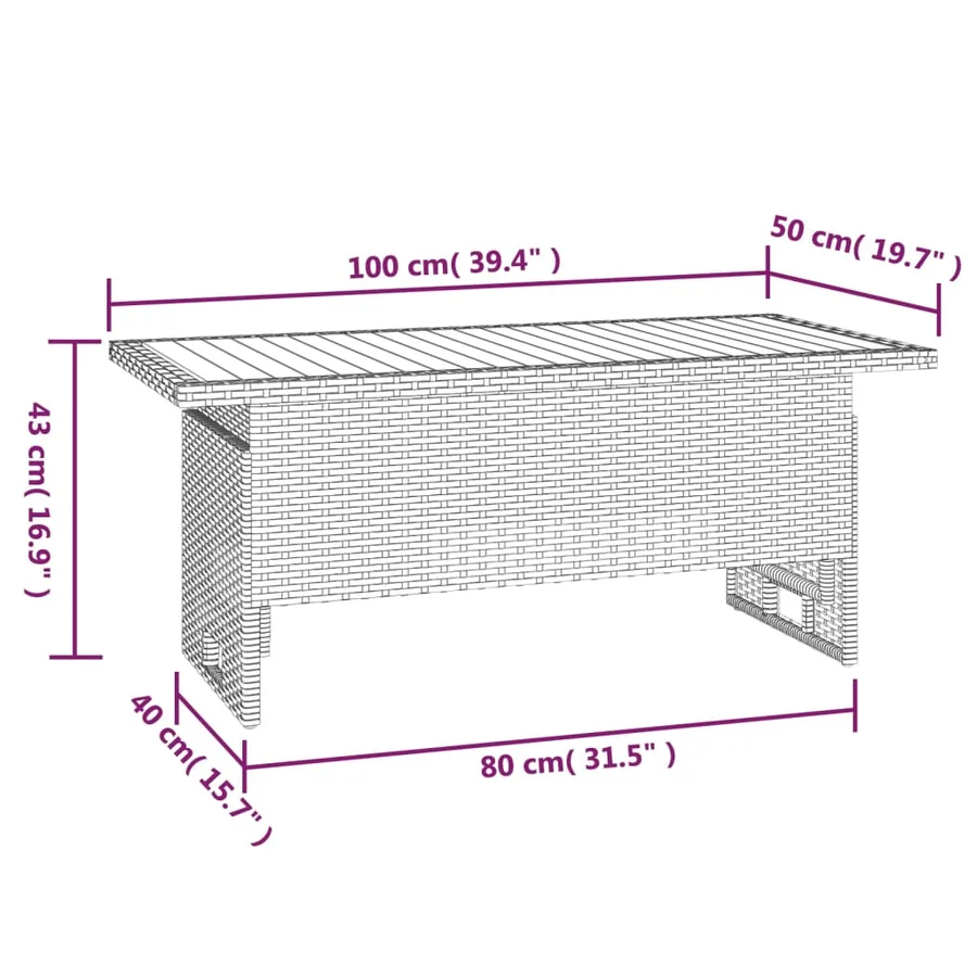 Salon de jardin 3 pcs avec coussins Gris Résine tressée - 15
