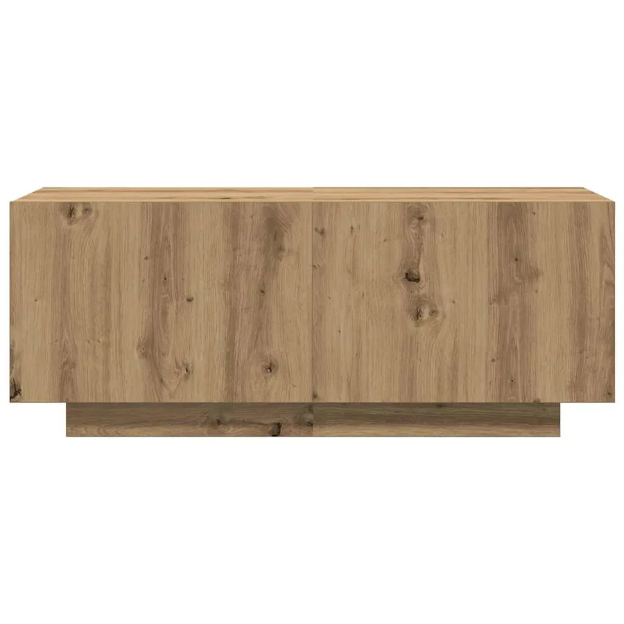 Meuble TV chêne artisanal 100x35x40 cm bois d'ingénierie - 4