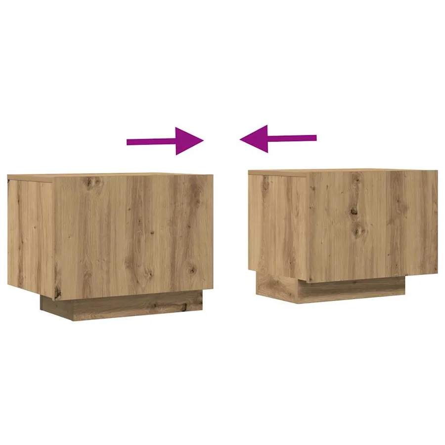 Meuble TV chêne artisanal 100x35x40 cm bois d'ingénierie - 8