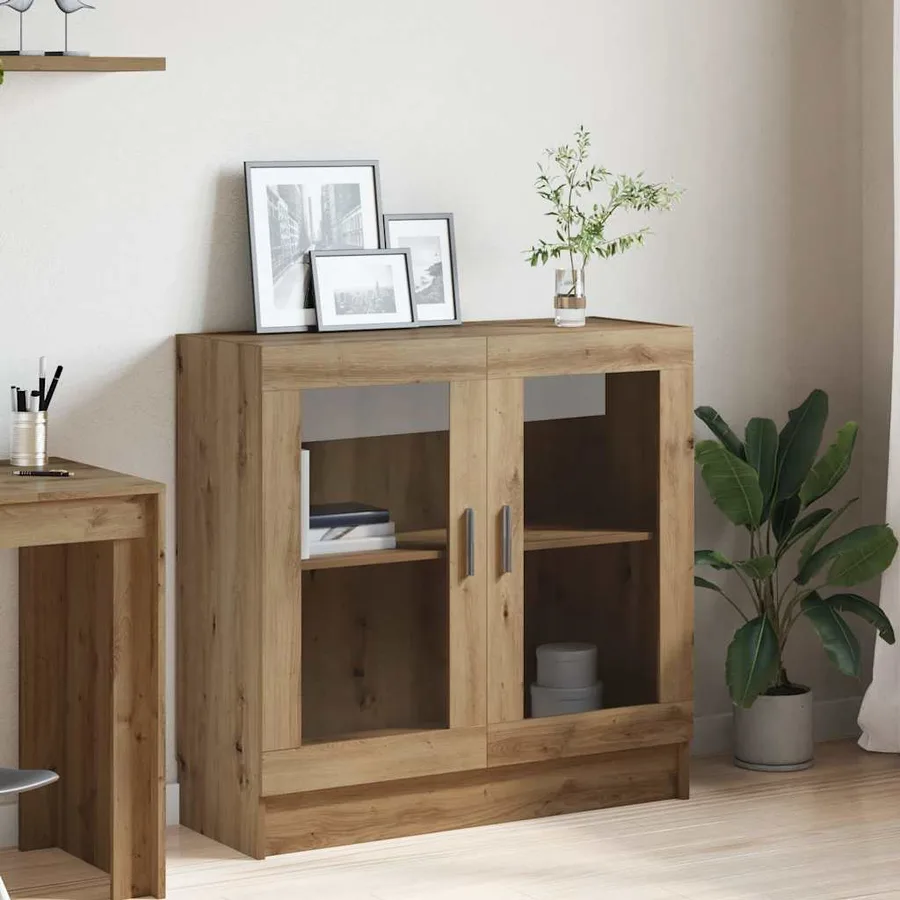 Bibliothèque chêne artisanal 82,5x30,5x80 cm bois d'ingénierie - 3