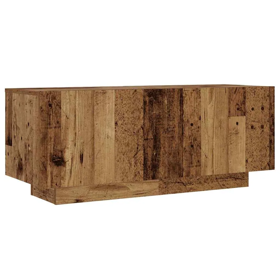 Table de chevet vieux bois 100x35x40 cm bois d'ingénierie - 2