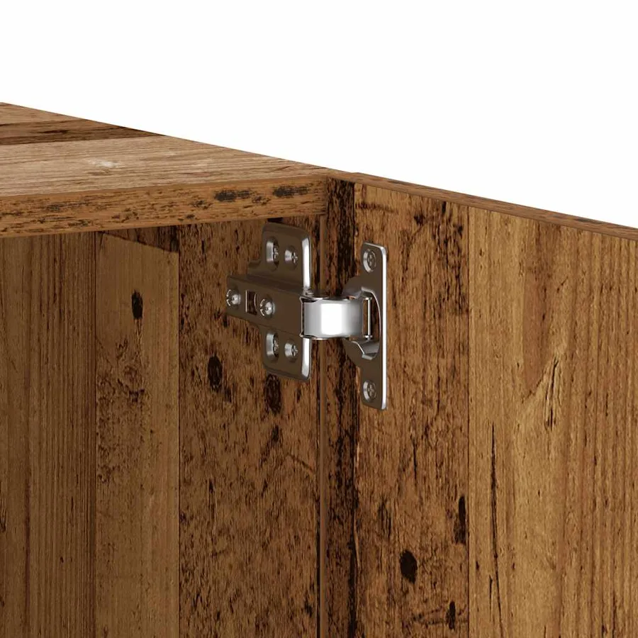 Table de chevet vieux bois 100x35x40 cm bois d'ingénierie - 9