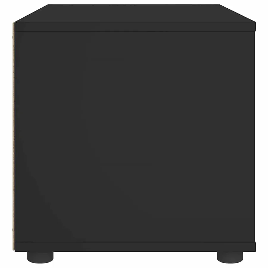 Meuble TV VISNES noir 60x40x38 cm bois d'ingénierie - 7