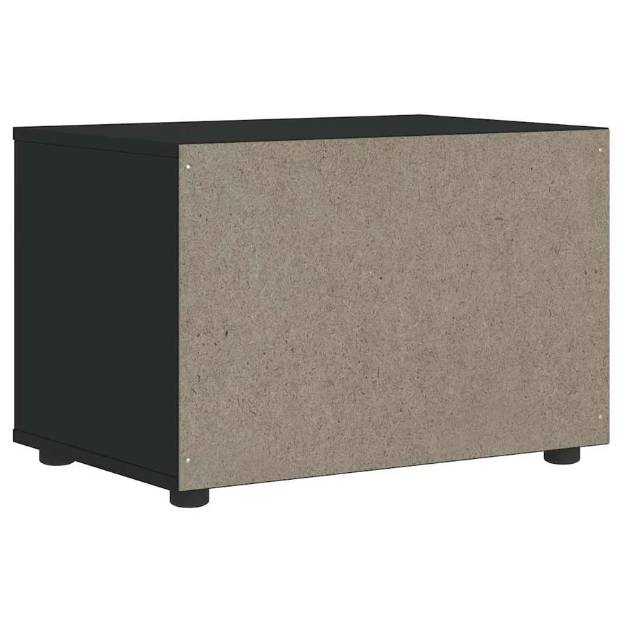 Meuble TV VISNES noir 60x40x38 cm bois d'ingénierie - 8