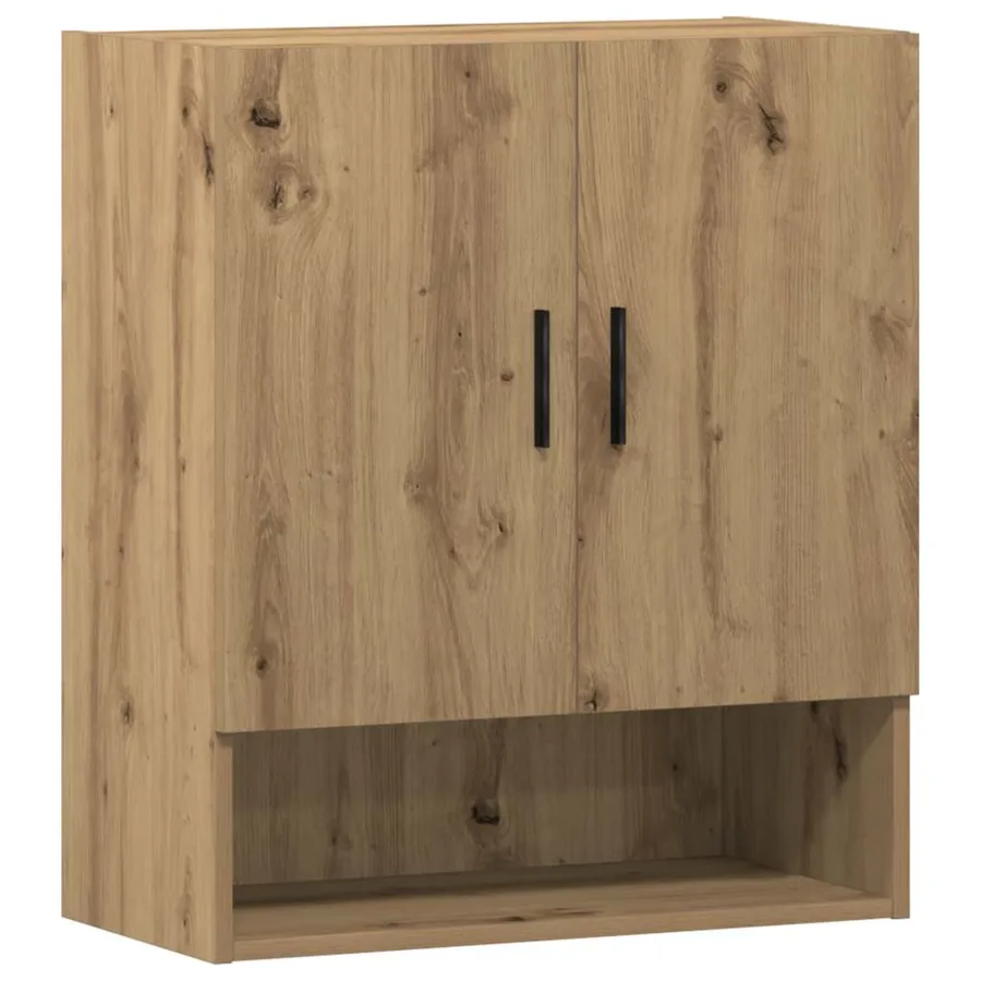 Armoire murale chêne artisanal 60x31x70 cm bois d'ingénierie - 2