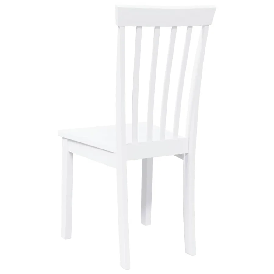 Chaises à manger 2 pcs blanc bois massif caoutchouc - 7
