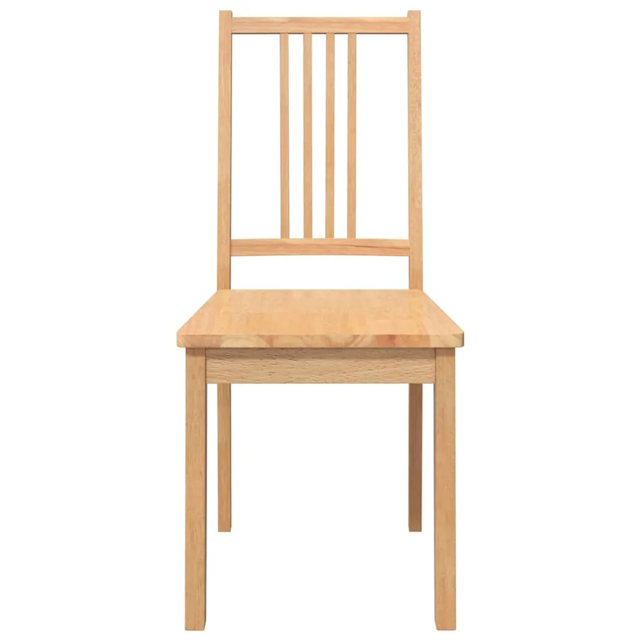 Chaises à manger 2 pcs bois massif naturel caoutchouc - 5