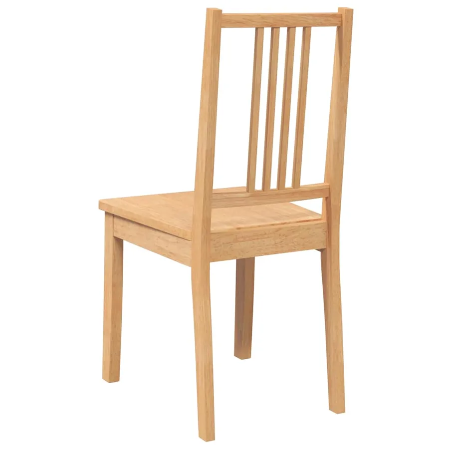 Chaises à manger 2 pcs bois massif naturel caoutchouc - 7