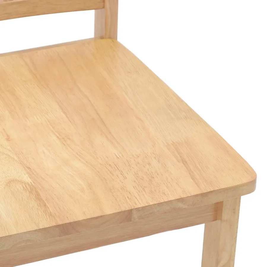 Chaises à manger 2 pcs bois massif naturel caoutchouc - 8