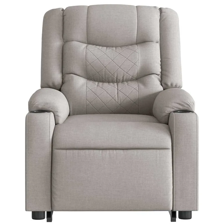 Fauteuil inclinable électrique gris nuage tissu - 5