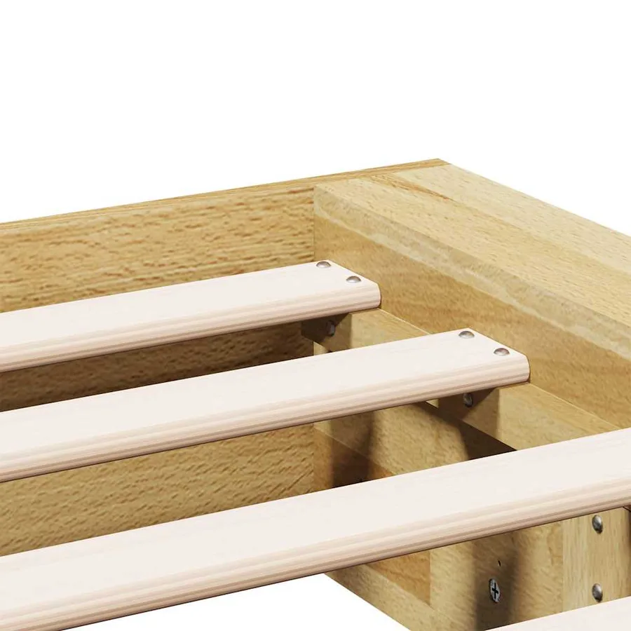Cadre de lit sans matelas 140x200 cm bois massif de chêne - 9