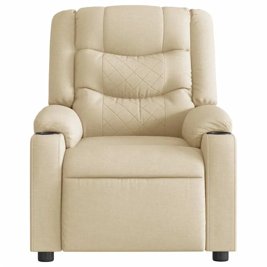 Fauteuil inclinable Crème Tissu - 3