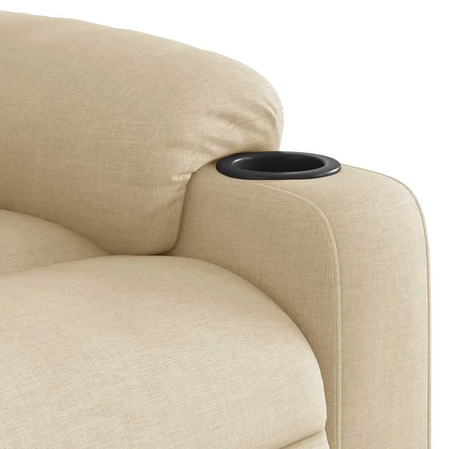 Fauteuil inclinable Crème Tissu - 8