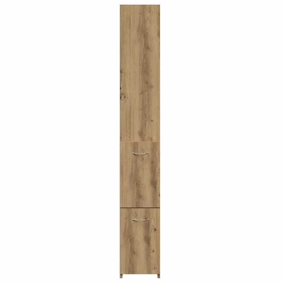 Armoire de salle de bain chêne artisanal 25x25x170 cm - 4