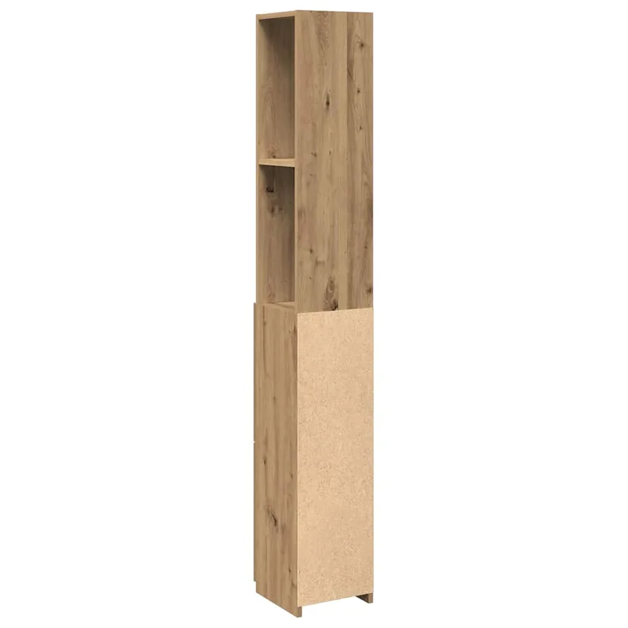 Armoire de salle de bain chêne artisanal 25x25x170 cm - 6