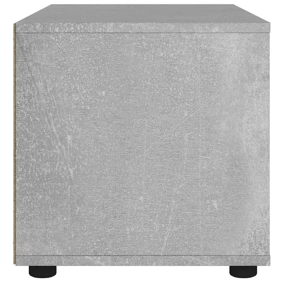 Meuble TV VISNES gris béton 100x40x38 cm bois d'ingénierie - 7