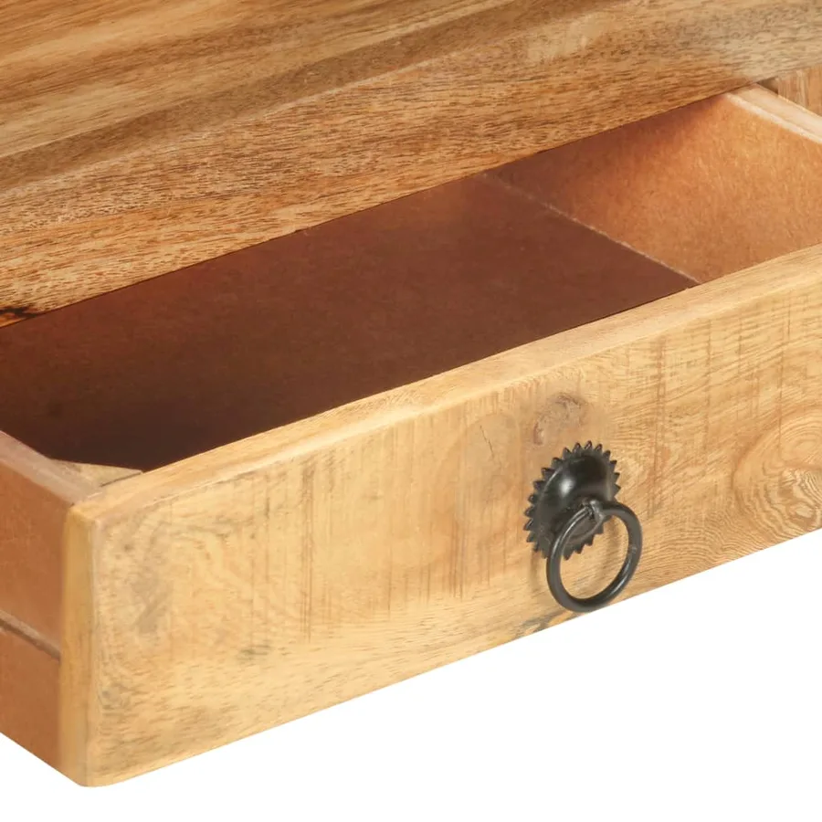 Meuble TV 117x30x41 cm Bois de manguier massif brut - 5