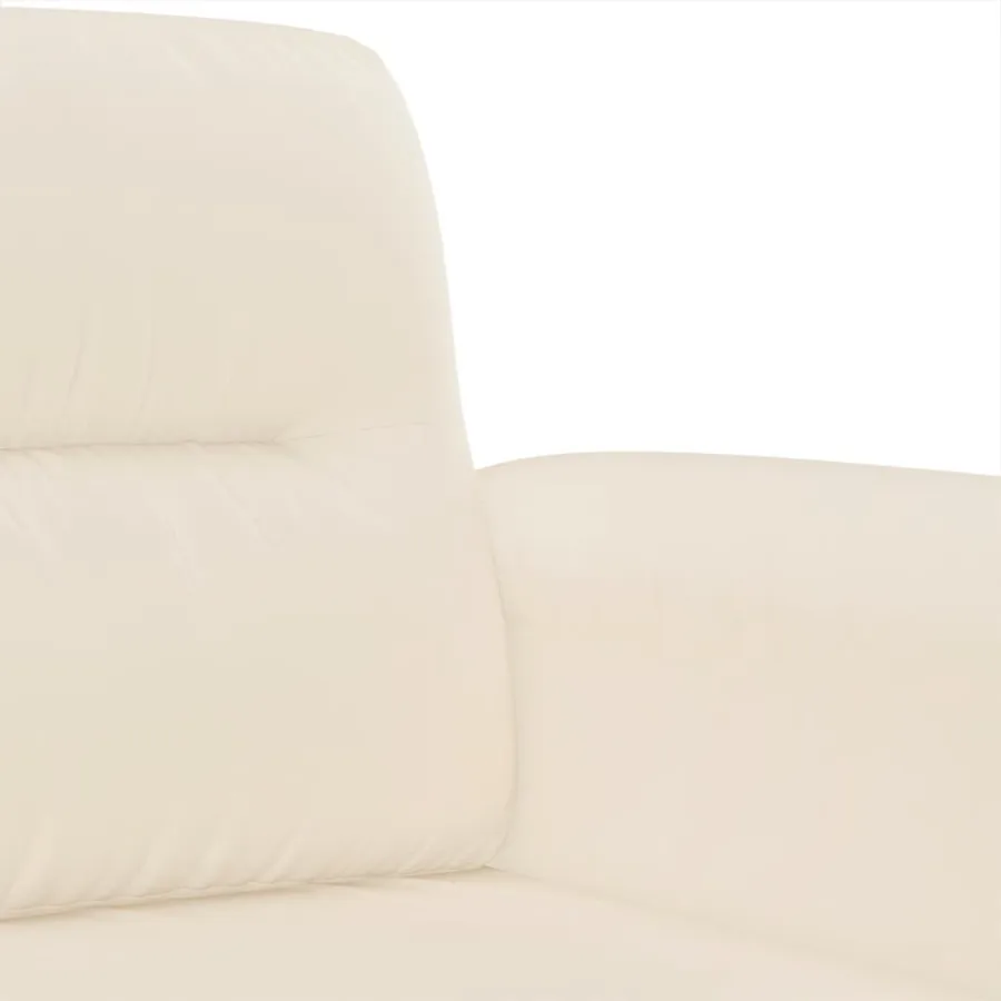 Ensemble de canapés 4 pcs avec coussins Beige Tissu microfibre - 8