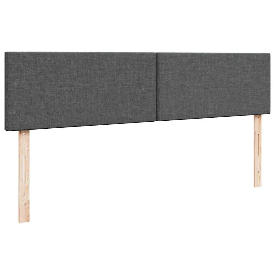 Cadre de lit ottoman avec matelas gris foncé 200x200cm tissu - 9