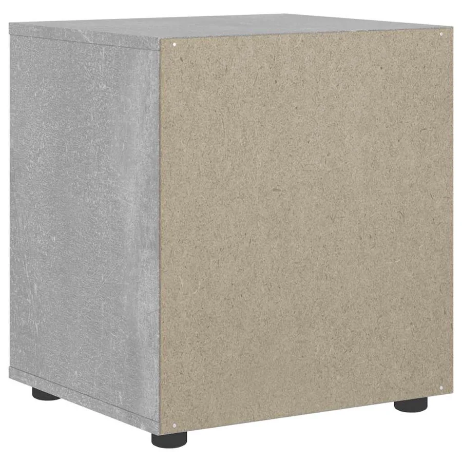 Table de chevet VISNES gris béton 45x40x50 cm bois d'ingénierie - 7