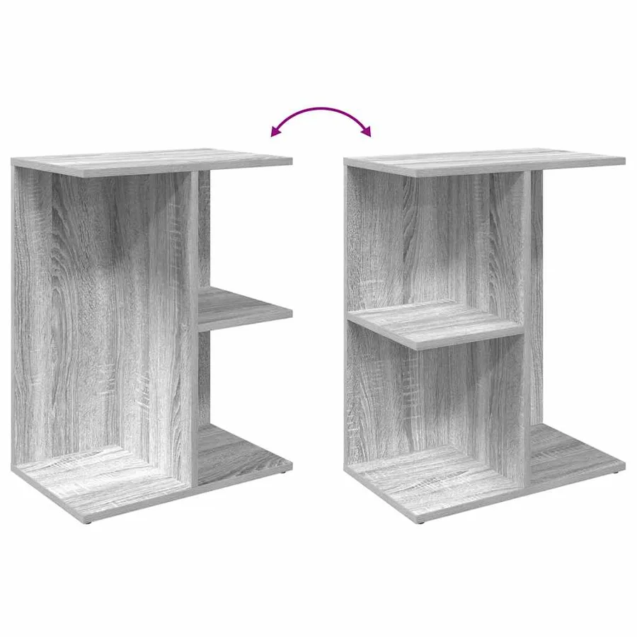Tables de chevet 2 pcs sonoma gris bois d'ingénierie - 8