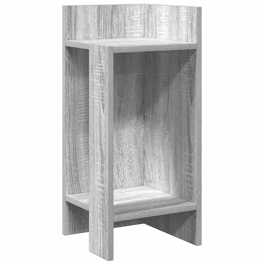 Table d'appoint avec étagère sonoma gris 25,5x27x60 cm - 2
